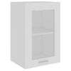 Armario Colgante Vidrio Madera Contrachapada Blanco 40x31x60 Cm