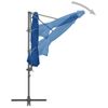 Sombrilla Voladiza Con Poste De Acero Azul Celeste 300 Cm