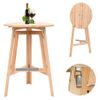 Mesa De Bar Plegable De Madera De Abeto 78 Cm Marrón