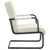 Silla Voladiza De Terciopelo Blanco Crema