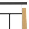 Estructura De Cama Metal Y Madera Maciza De Roble 90x200 Cm Negro