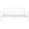 Estructura De Cama De Metal Blanco 200x200 Cm