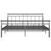 Estructura De Cama De Metal Negro 180x200 Cm