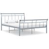 Estructura De Cama De Metal Gris 140x200 Cm