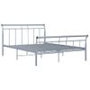 Estructura De Cama De Metal Gris 140x200 Cm