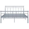 Estructura De Cama De Metal Gris 140x200 Cm