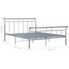 Estructura De Cama De Metal Gris 140x200 Cm