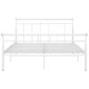 Estructura De Cama De Metal Blanco 140x200 Cm