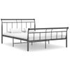 Estructura De Cama De Metal Negro 140x200 Cm