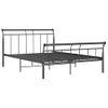 Estructura De Cama De Metal Negro 140x200 Cm