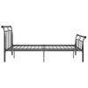 Estructura De Cama De Metal Negro 140x200 Cm