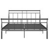 Estructura De Cama De Metal Negro 140x200 Cm