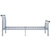 Estructura De Cama De Metal Gris 100x200 Cm