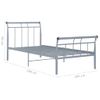 Estructura De Cama De Metal Gris 100x200 Cm