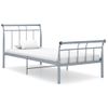 Estructura De Cama De Metal Gris 90x200 Cm