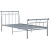 Estructura De Cama De Metal Gris 90x200 Cm