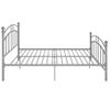 Estructura De Cama De Metal Gris 200x200 Cm