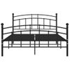 Estructura De Cama De Metal Negro 200x200 Cm