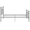 Estructura De Cama De Metal Gris 100x200 Cm