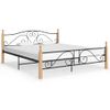 Estructura De Cama De Metal 200x200 Cm Negro