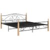 Estructura De Cama De Metal 200x200 Cm Negro