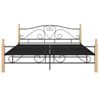 Estructura De Cama De Metal 200x200 Cm Negro