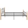 Estructura De Cama De Metal 200x200 Cm Negro