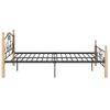 Estructura De Cama De Metal Negro 120x200 Cm