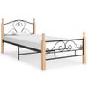 Estructura De Cama De Metal Negro 100x200 Cm