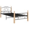 Estructura De Cama De Metal Negro 100x200 Cm