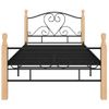 Estructura De Cama De Metal Negro 100x200 Cm