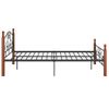 Estructura De Cama De Metal Negro 120x200 Cm