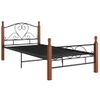 Estructura De Cama De Metal Negro 90x200 Cm