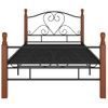 Estructura De Cama De Metal Negro 90x200 Cm