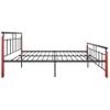 Estructura De Cama Madera Maciza De Roble Metal 180x200 Cm Negro