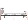 Estructura De Cama Metal Y Madera Maciza De Roble 130x200 Cm Negro