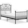 Estructura De Cama De Metal Negro 100x200 Cm