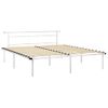 Estructura De Cama De Metal Blanco 200x200 Cm