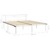 Estructura De Cama De Metal Blanco 200x200 Cm