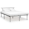 Estructura De Cama De Metal Gris 140x200 Cm