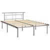 Estructura De Cama De Metal Gris 140x200 Cm