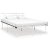 Estructura De Cama De Metal Blanco 140x200 Cm