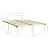 Estructura De Cama De Metal Blanco 140x200 Cm