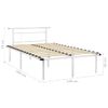 Estructura De Cama De Metal Blanco 120x200 Cm