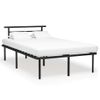 Estructura De Cama De Metal Negro 120x200 Cm