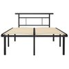 Estructura De Cama De Metal Negro 120x200 Cm