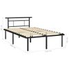 Estructura De Cama De Metal Negro 120x200 Cm