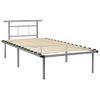 Estructura De Cama De Metal Gris 100x200 Cm