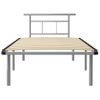 Estructura De Cama De Metal Gris 100x200 Cm