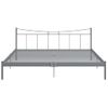 Estructura De Cama De Metal Gris 200x200 Cm